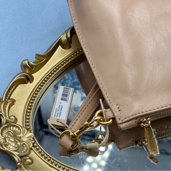 🆕 OROTON 🧿 NWT Mia Pouch Wristlet, Honey Nougat - Picture 6 of 13
